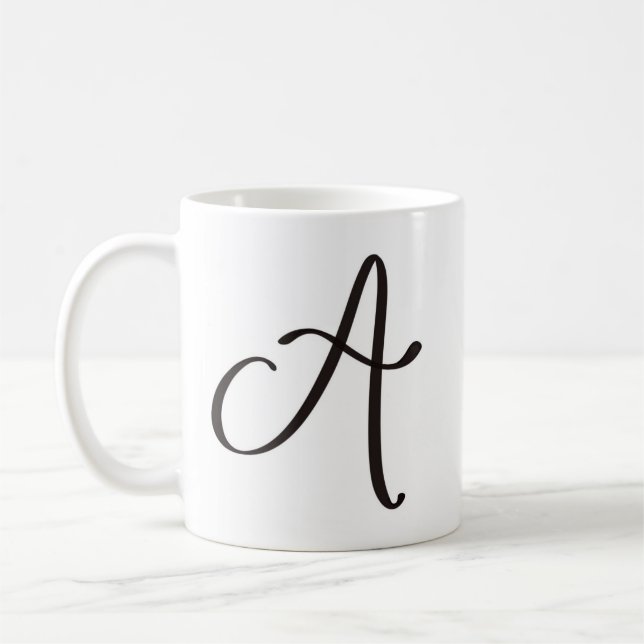 Black “A” mug (Left)