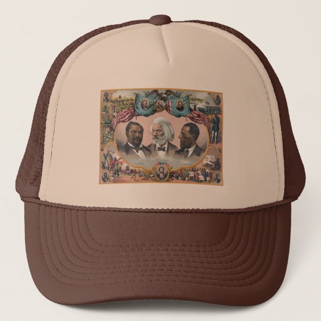 Black Abolitionist Heroes, Bailey Douglass Trucker Hat (Front)