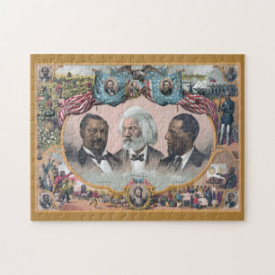 Black Abolitionist Heroes, Frederick Dougla$$ Jigsaw Puzzle