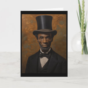 Black Abraham Lincoln Juneteenth Men Afro King  Card