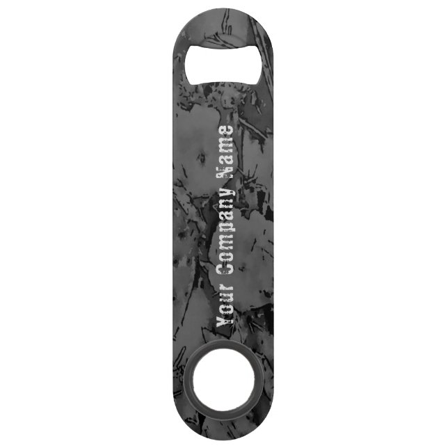 Black Abstract Bottle Opener (Front)