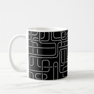 Black Abstract Coffee Mug