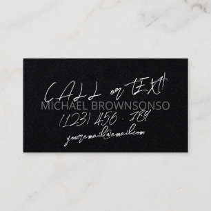 Black Abstract Functional Business Card