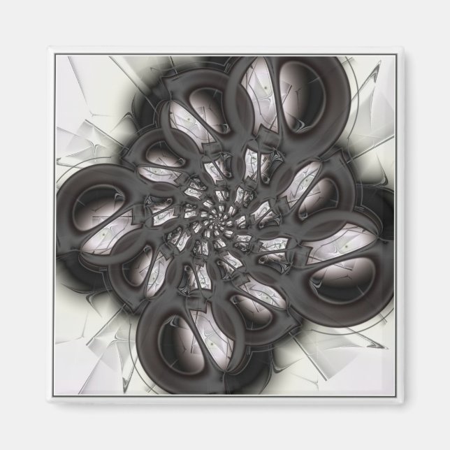 Black Abstract Magnet (Front)