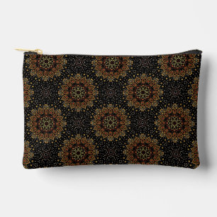 Black Abstract Mandala Design Make-Up Bag