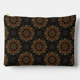 Black Abstract Mandala Design Make-Up Bag