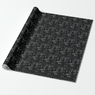 Black Abstract Paint Wrapping Paper