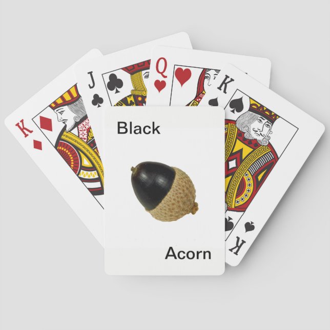 Black Acorn Playing Cards (Back)