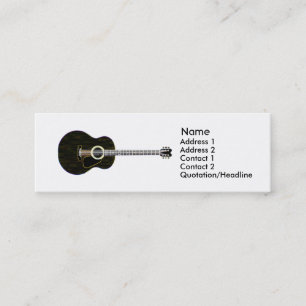 Black Acoustic Guitar Mini Business Card