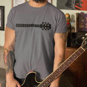 Black Acoustic Guitar Neck Cool Music T-Shirt