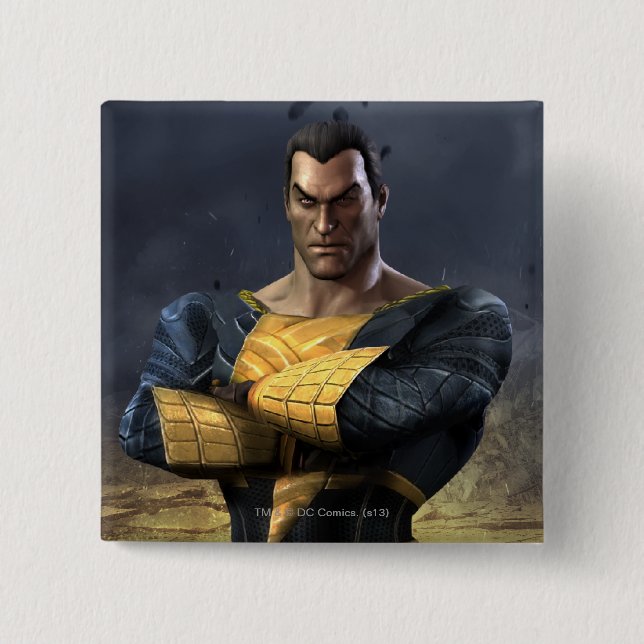 Black Adam 15 Cm Square Badge (Front)
