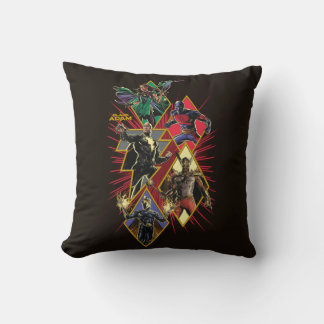 Black Adam Character Diamond Burst Graphic Cushion
