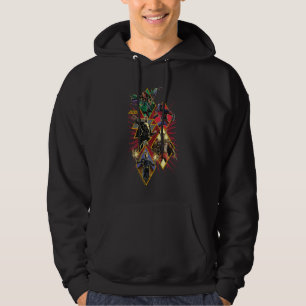 Black Adam Character Diamond Burst Graphic Hoodie