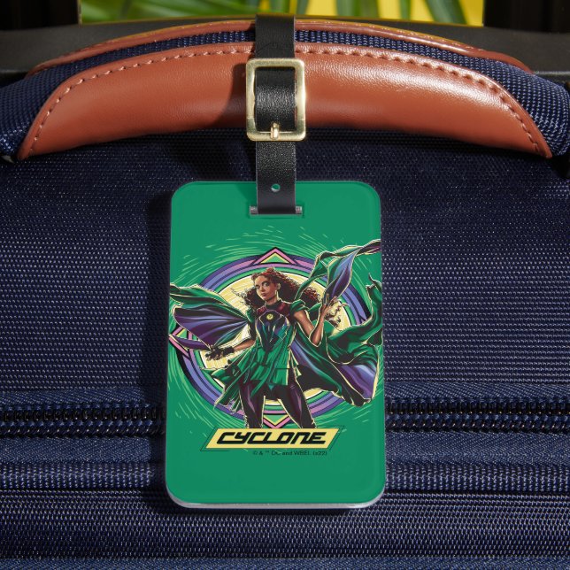 Black Adam | Cyclone Character Graphic Luggage Tag (Front Insitu 2)