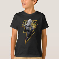 Black Adam Gray and Gold Lightning Graphic