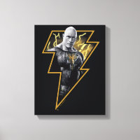 Black Adam Grey and Gold Lightning Graphic