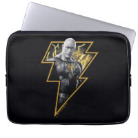 Black Adam Grey and Gold Lightning Graphic