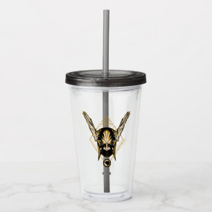 Black Adam Hawkman Helmet Graphic Acrylic Tumbler
