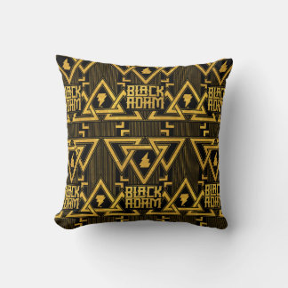 Black Adam Lightning Bolt Triangular Pattern Cushion