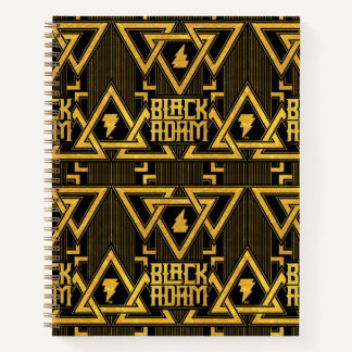 Black Adam Lightning Bolt Triangular Pattern Notebook
