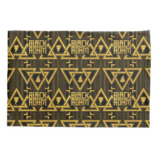 Black Adam Lightning Bolt Triangular Pattern Pillowcase
