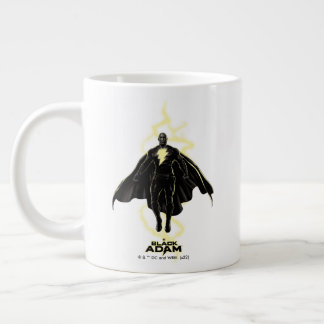 Black Adam Lightning Silhouette Graphic Large Coffee Mug
