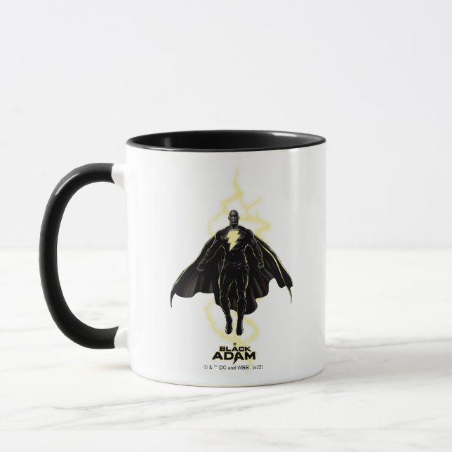 Black Adam Lightning Silhouette Graphic Mug (Left)