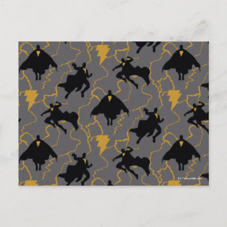 Black Adam Lightning Silhouette Pattern Postcard