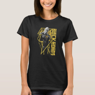Black Adam Portrait In Bolt Title T-Shirt