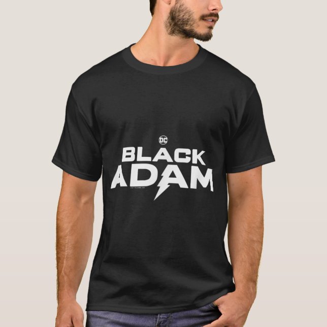 Black Adam Simple Lightning Bolt Logo  T-Shirt (Front)