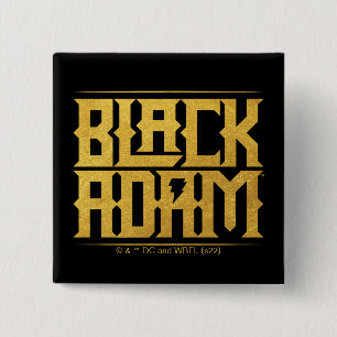 Black Adam Stacked Name Graphic 15 Cm Square Badge