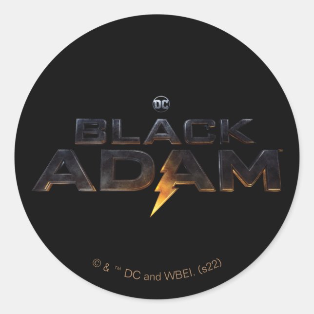 Black Adam Theatrical Logo Classic Round Sticker (Front)