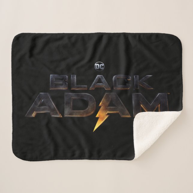 Black Adam Theatrical Logo Sherpa Blanket (Front (Horizontal))