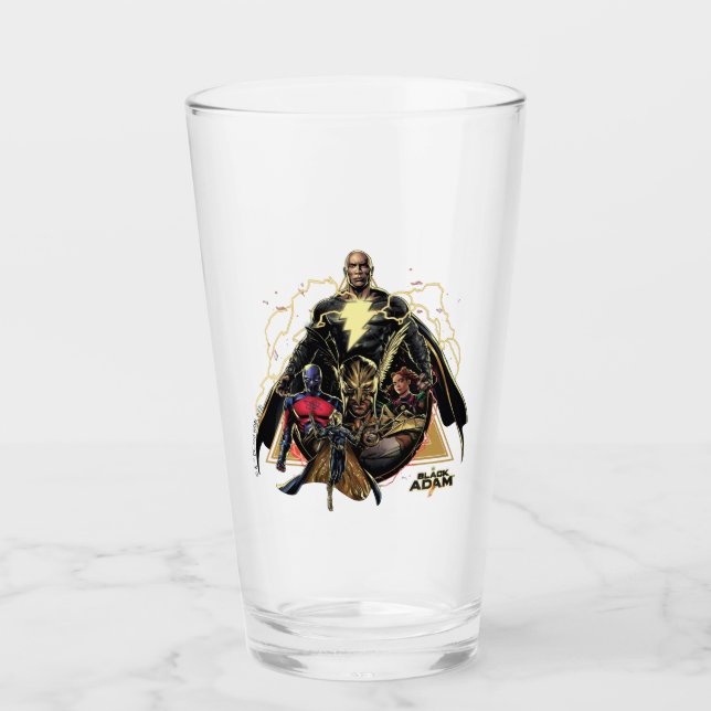 Black Adam Triangular Group Graphic Glass (Front)