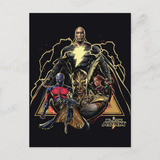 Black Adam Triangular Group Graphic Postcard