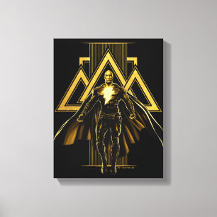 Black Adam Triangular Pillar Graphic Canvas Print