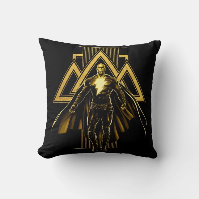 Black Adam Triangular Pillar Graphic Cushion (Front)