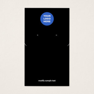 Black Add Logo Necklace and Earring Display Card