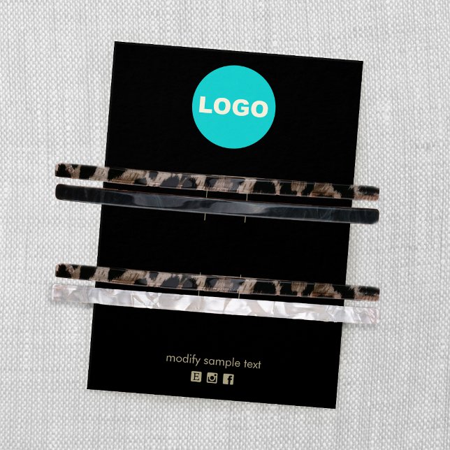 Black  Add Logo Two Hair Clip Barrette  (Creator Uploaded)