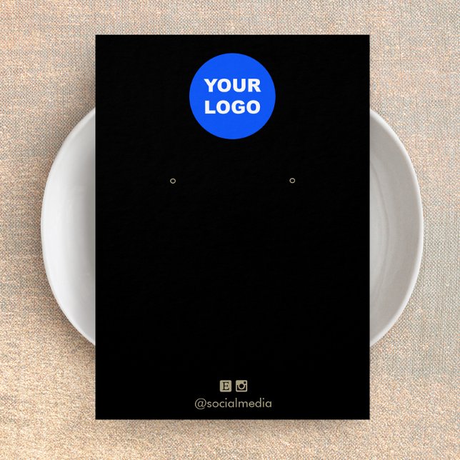 Black Add Your Logo Earring Display Card (Creator Uploaded)
