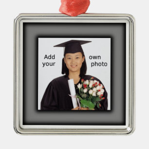 Black Add your Photo Metal Tree Decoration