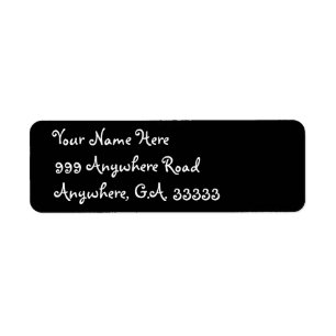 Black address labels
