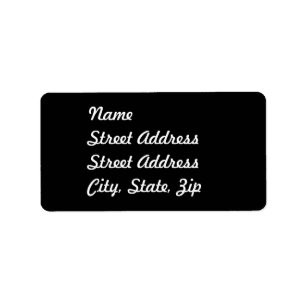 Black Address Sticker