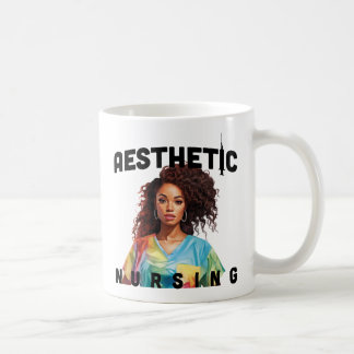 black aesthetic nurse personalised name rn gift coffee mug