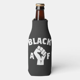 Black AF Fist   Bottle Cooler