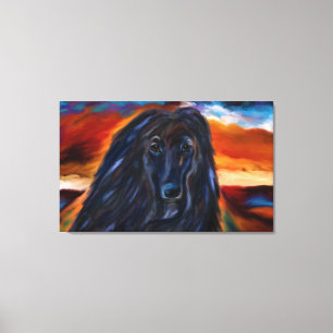 Black Afghan Hound Art Products! Canvas Print
