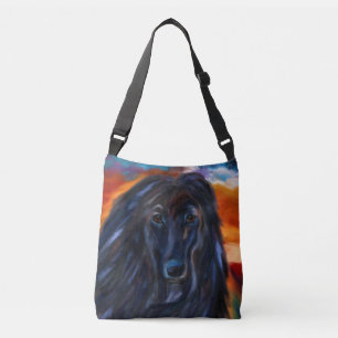 Black Afghan Hound Crossbody Bag