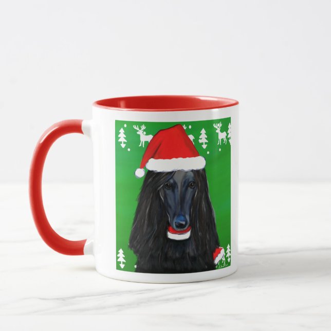 Black Afghan Hound Mug (Left)