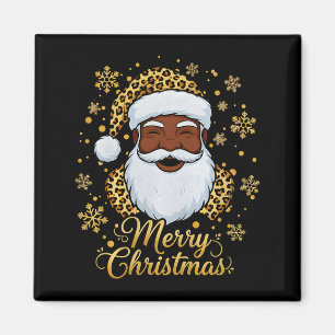 Black African Afro American Santa Claus Christmas  Magnet
