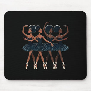 Black African American Ballerina Ballet Dance Danc Mouse Pad